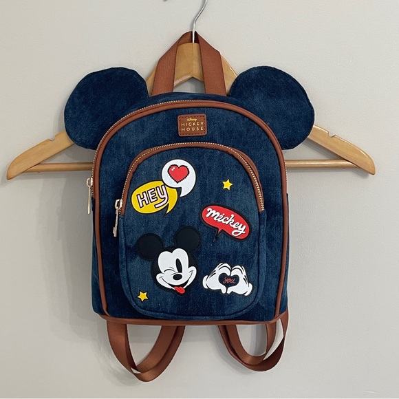 *** SOLD *** 🚨HOST PICK!🚨 NWT Disney Mickey Mouse Denim Mini Backpack - Picture 2 of 5